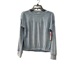 New ZELLA GIRL Kids' Size XL (14/16) Cozy Active Luxe velour Top Blue Cashmere